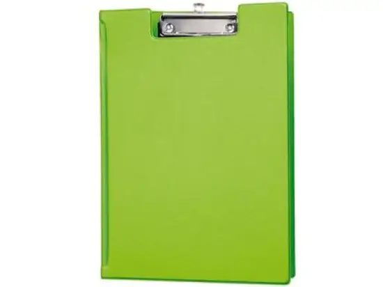 Schreibplatte / Klemmbrett Maul 2339254 hellgrün A4 8mm Klemmweite, mit Folienüberzug und Innentasche