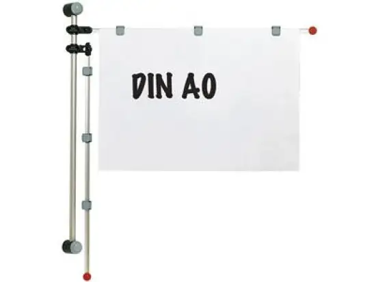 Planhalter-Wand Maul 6253084 grau 2 Schwenkarme 3 Magnetclips