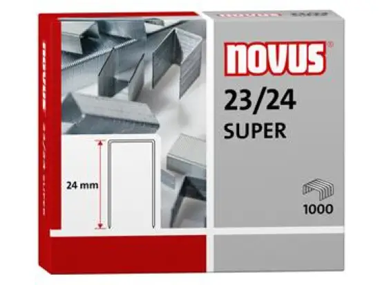 Heftklammern Novus 042-0644 23/24 Super verzinkt, Pack 1000 Stk