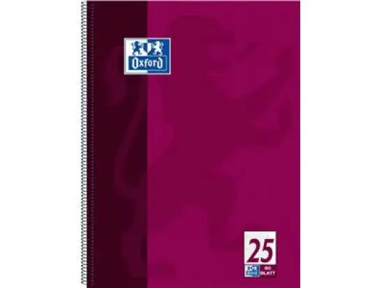 Collegeblock Oxford 100050355 A4+ liniert 80 Blatt 90g Lin 25 weißer Rand, Pack 10 Stk