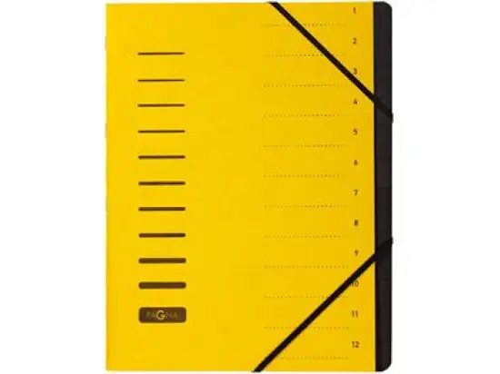 Ordnungsmappe Pagna 40059-05 12-teilig gelb 1-12