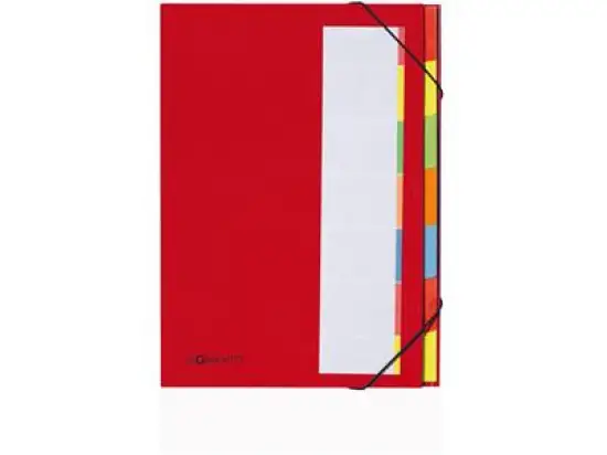 Deskorganizer Pagna 44171-01 Premium A4, 7-teilig, 7 Fächer, Karton/laminiertes Papier, Eckspanngummi, rot