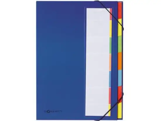 Deskorganizer Pagna 44171-02 Premium A4, 7-teilig, 7 Fächer, Karton/laminiertes Papier, Eckspanngummi, blau