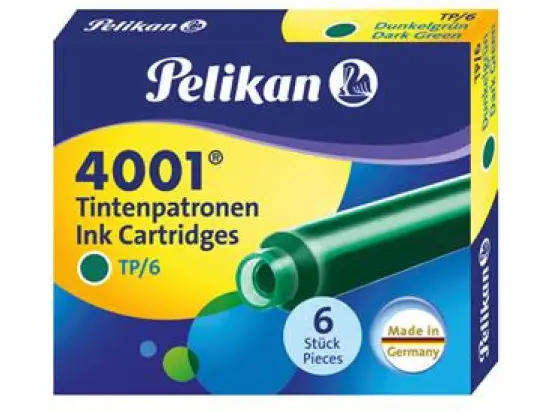 Tintenpatrone Pelikan 300087 4001 klein dunkelgrün, Pack 10 x 6 Stk