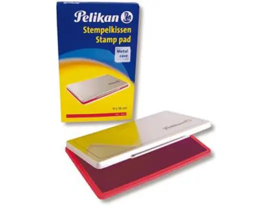 Stempelkissen Pelikan 331132 9 x 16 cm, rot Metallgehäuse