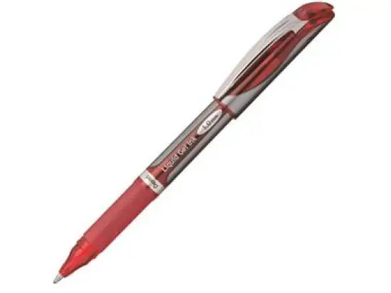 Gelroller Pentel BL60-BO EnerGel Xm 0,5mm rot Metallspitze, nachfüllbar mit Kappe, Pack 12 Stk