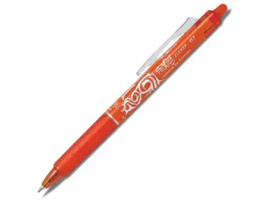 Tintenroller Pilot BLRT-FRK7-O 2270006 FriXion Ball Clicker 07 0,4mm, Edelstahlspitze, Wechselmine, Druckmechanik, orange, Pack 12 Stk