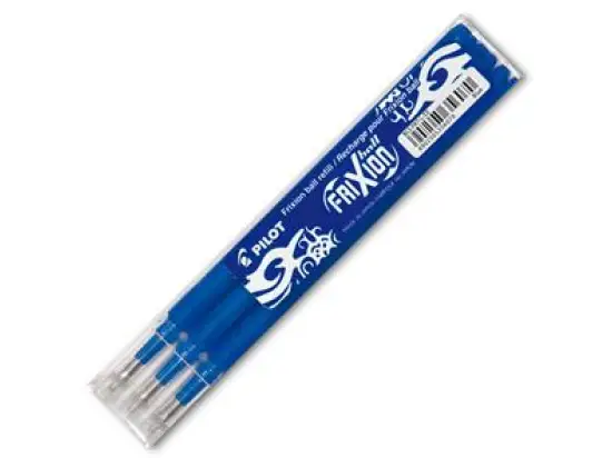 Tintenrollermine Pilot BLS-FR7-L-S3 2261003F FriXion ball 07 0,4mm, Edelstahlspitze, blau, für FriXion ball 0.7, Pack 3 Stk