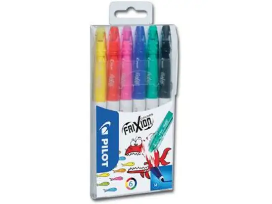Faserstift Pilot SW-FC-S6 4144S6 FriXion Colors 6er Etui, 6 Farben sortiert