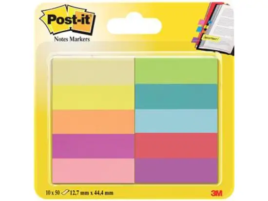 Haftstreifen Post-it 670-10AB Page Marker 12,7 x 44,4 mm neonfarben 670 10 Blöcke á 50 Blatt