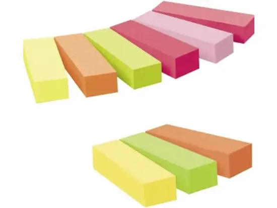 Haftstreifen Post-it 670-6+3 Page Marker 15 x 50 mm sortiert Promotion 6+3 gratis