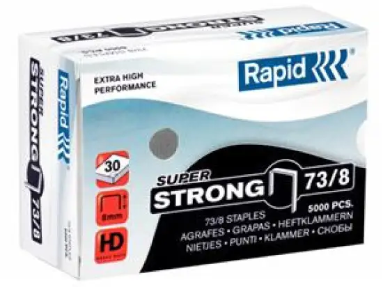 Heftklammern Rapid 24890300 Super Strong 73/8mm verzinkt, Pack 5000 Stk
