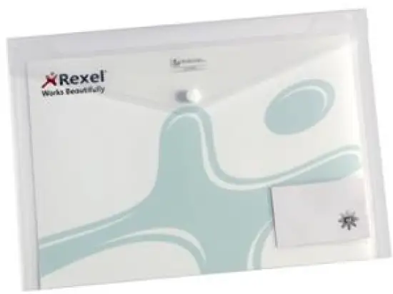 Dokumententasche Rexel 2101663 ICE A4 klar mit Visitenkartentasche, Pack 10 x 5 Stk