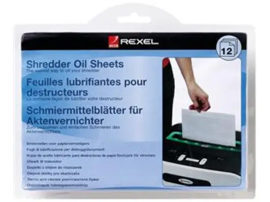 Ölpapier für Aktenvernichter Rexel 2101949, Pack 20 Stk