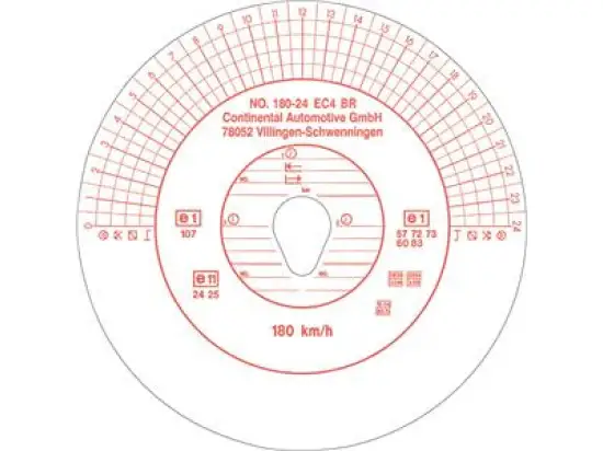Diagrammscheiben RNK 3097 12cm für EC-Tachographen, Pack 100 Stk