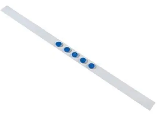 Magnet-Wandleiste Dahle 95365-20990 1000x50mm weiß mit 5 Magneten 32mm blau, Pack 5 Stk