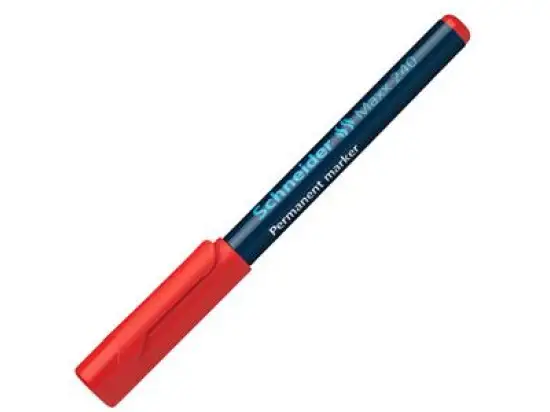 Permanentmarker Schneider 124002 Maxx 240 1-2mm, Rundspitze, rot