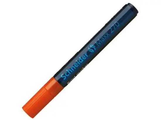 Lackmarker Schneider 127006 Maxx 270 1-3mm, Rundspitze, orange, Pack 10 Stk