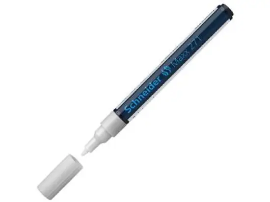 Lackmarker Schneider 127149 Maxx 271 1-2mm, Rundspitze, weiß