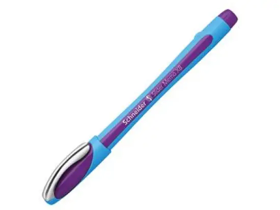Kugelschreiber Schneider 150208 Slider Memo XB XB, Wechselmine, mit Kappe, violett, Pack 5 Stk