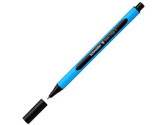 Kugelschreiber Schneider 152001 Slider Edge F F, mit Kappe, Dreikant, dokumentenecht, schwarz, Pack 10 Stk