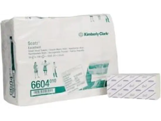 Papierhandtücher Kimberly-Clark 6604 Scott weiß 2-lagig 25x23cm Zick-Zack/Interfalz, Pack 3800 Stk