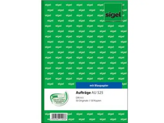 Auftrag Sigel AU525 A5 2x50 Blatt mit Blaupapier
