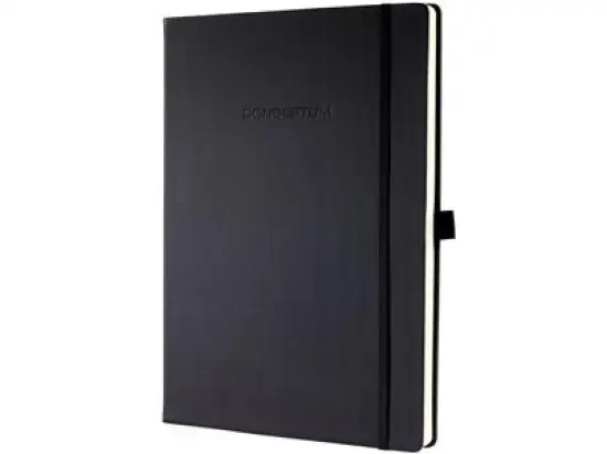 Notizbuch Sigel CO116 Conceptum A4+ liniert 80g Hardcover, mit Seitenzahlen, schwarz