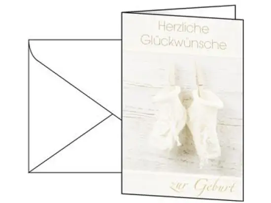 Glückwunschkarte Sigel DS040 115x170mm 220g "zur Geburt", Pack 10 Stk