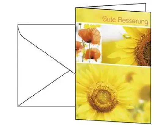 Glückwunschkarte Sigel DS047 115x170mm 220g "Gute Besserung", Pack 10 Stk
