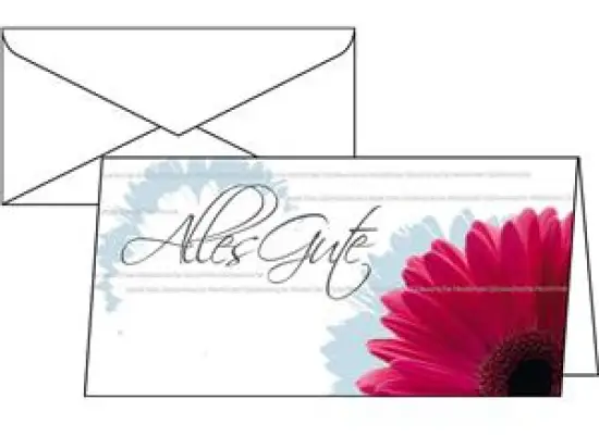 Glückwunschkarte Sigel DS209 DIN lang 220g inkl. Umschläge, Pack 10 Stk