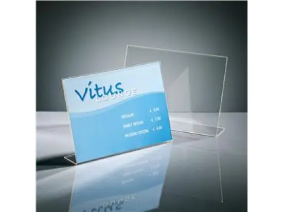 Tischaufsteller Sigel TA211 A4q schräg Acryl