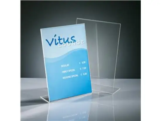 Tischaufsteller Sigel TA213 A3 schräg Acryl