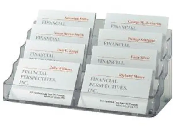 Visitenkarten-Aufsteller Sigel VA138 glasklar 8-Fächer für Karten bis 94x85mm