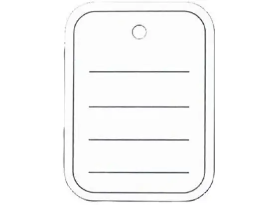 Stückwarenanhänger Sigel ZB350 40x50mm gelocht, Pack 500 Stk