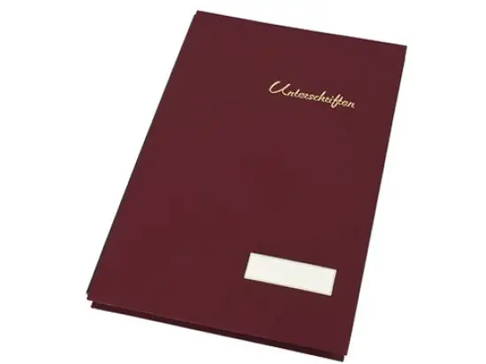 Unterschriftenmappe Soennecken 127025130 1492 20 Fächer rot Leinen 240x350x30mm