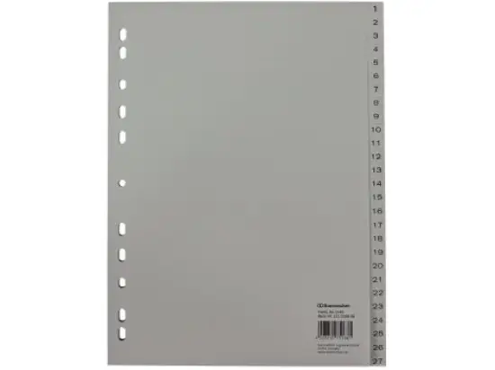 Zahlen-Register Soennecken 121056880 1549 A4 1-54 PP grau