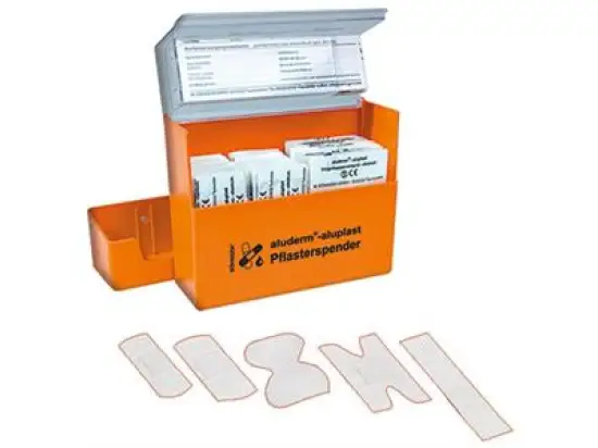 Pflasterspender Söhngen 1009910 aluderm-aluplast orange mit 115 Pflastern