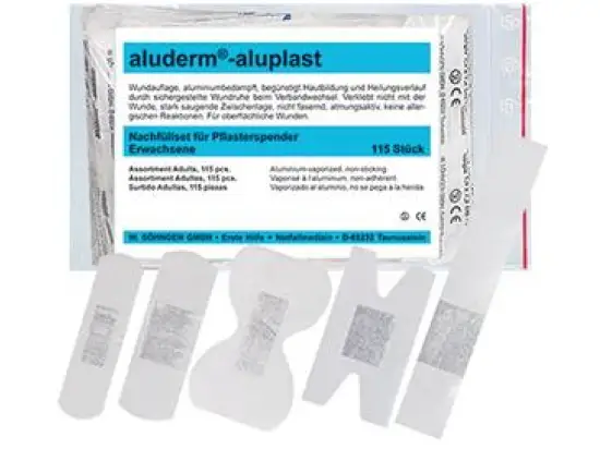 Wundpflaster-Nachfüllset Söhngen 1009916 aluderm-aluplast, Pack 115 Stk