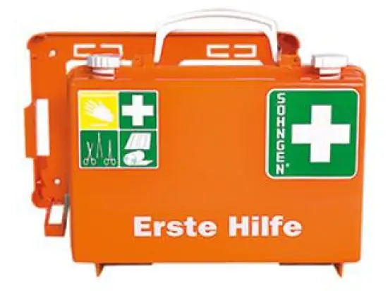 Erste-Hilfe-Koffer Söhngen 3001125 Quick-CD DIN 13157 26x17x11cm orange