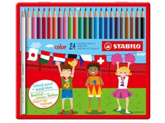 Farbstift Stabilo 1824-77 color Metalletui 24 Stück, farbig sortiert