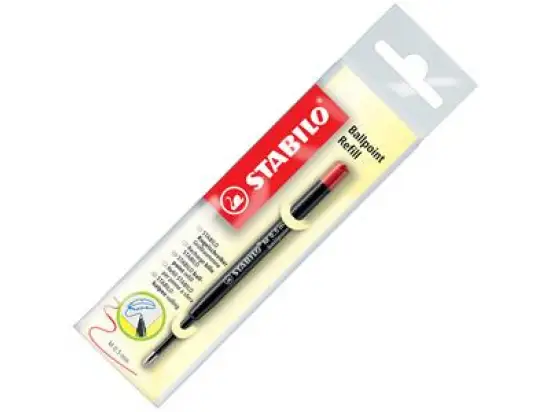 Kugelschreibermine Stabilo 2/040-02 Ballpoint Refill 0,5mm, Großraummine, rot, Pack 10 Stk