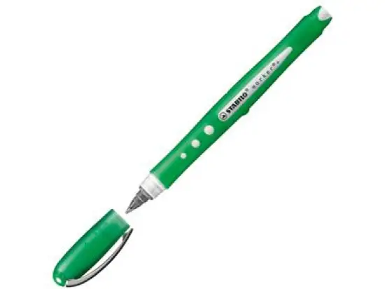 Tintenroller Stabilo 2019/36 worker+ colorful 0,5mm, Neusilber-Spitze, mit Kappe, grün