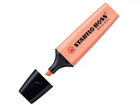 Textmarker Stabilo 70/126 Boss Original Pastel 2-5mm, Keilspitze, cremige Pfirsichfarbe