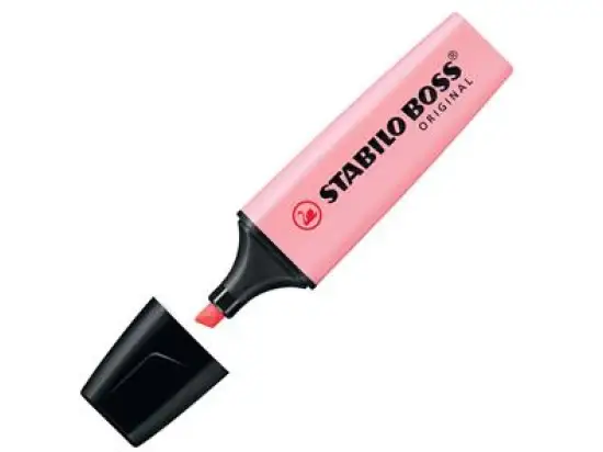 Textmarker Stabilo 70/129 Boss Original Pastel 2-5mm, Keilspitze, rosiges Rouge