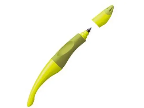Tintenroller Stabilo B-46840-3 EASYoriginal 0,5mm, Linkshänder, Wechselmine, mit Kappe, limone/grün, Schreibfarbe blau, Pack 3 Stk