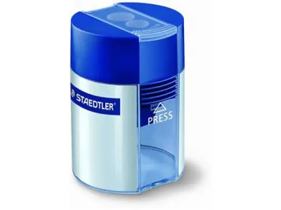 Doppelspitzdose Staedtler 512001 512 001 rund silber/transparent/blau