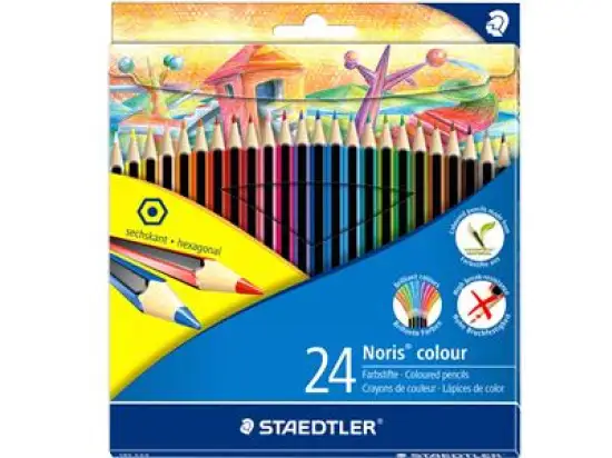 Farbstift Staedtler 185C24 185 C24 Noris colour 24er-Etui, farbig sortiert