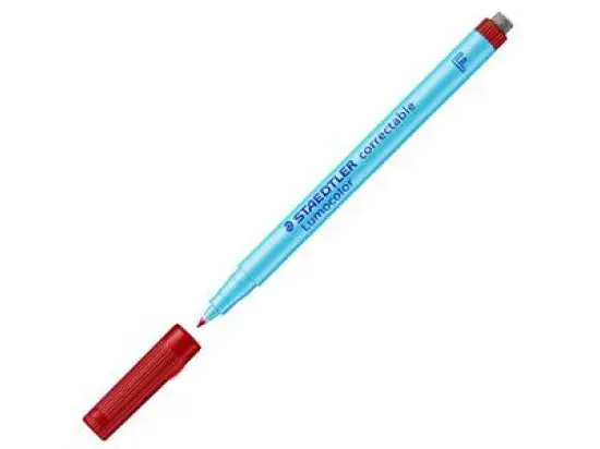 Universalstift Staedtler 305F-2 305 F-2 Lumocolor correctable F rot trocken abwischbar