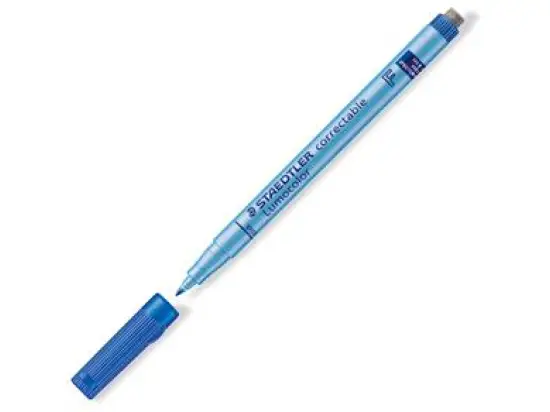 Universalstift Staedtler 305F-3 305 F-3 Lumocolor correctable F blau trocken abwischbar